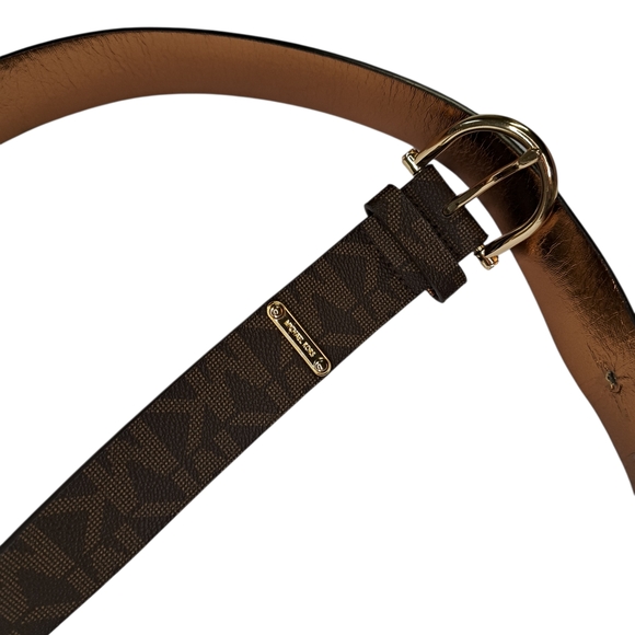 MICHAEL Michael Kors Brown Belt with Gold Buckle - Picture 5 of 5